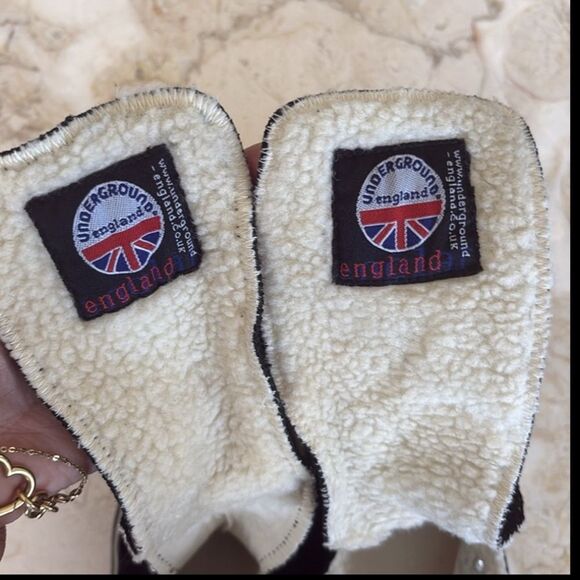 Underground England X-Hi Top Shearling Lined 12-Eyelet Trainers / Boots - Picture 11 of 13